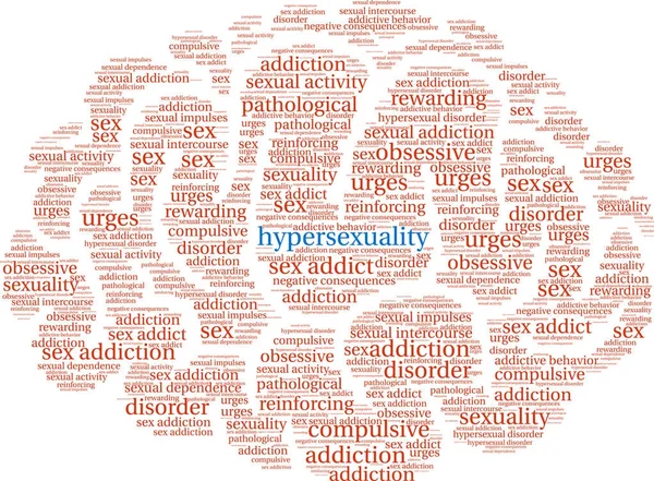 Hypersexuality Word Cloud — Stock Vector