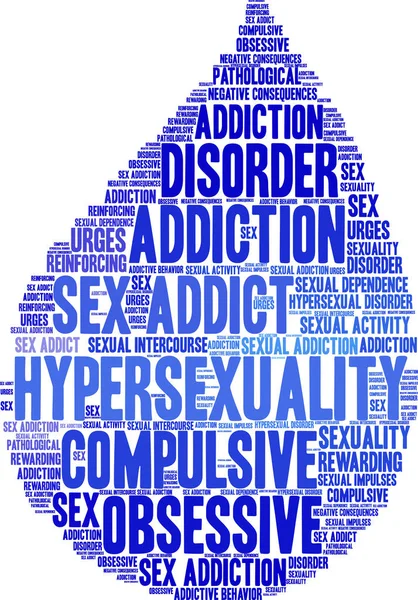 Hypersexuality Word Cloud — Stock Vector