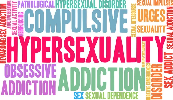 Hypersexuality Word Cloud — Stock Vector