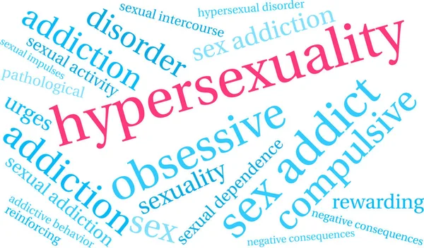 Hypersexuality Word Cloud — Stock Vector