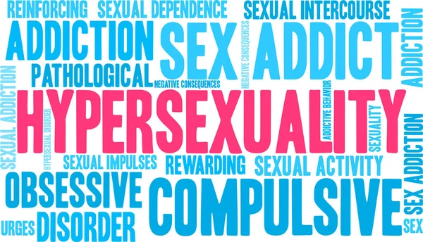 Hypersexuality Word Cloud — Stock Vector