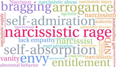 Narsist öfke kelime bulutu