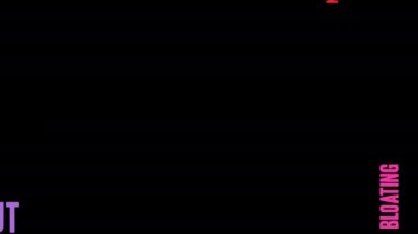 Beyaz bir arka plan üzerinde sindirim sağlık kelime bulutu.