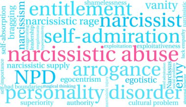 Narsist kötüye kelime bulutu