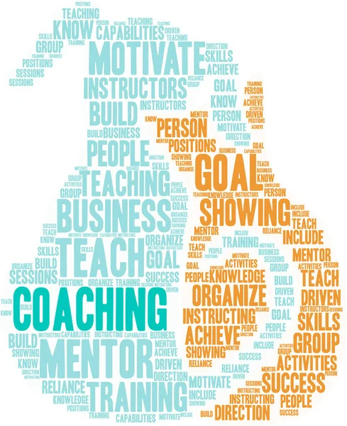 Coaching word cloud — Stock vektor