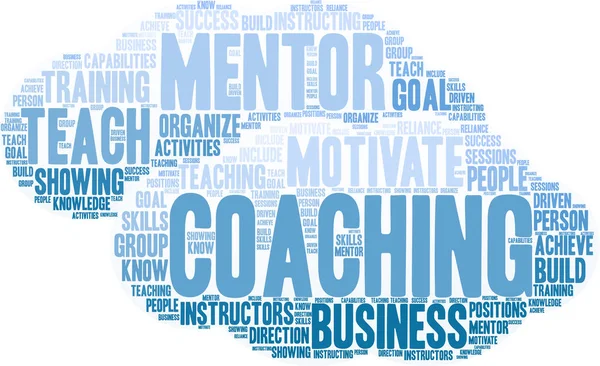 Coaching parola nube — Vettoriale Stock