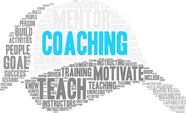 Coaching Word Cloud — Stock Vector