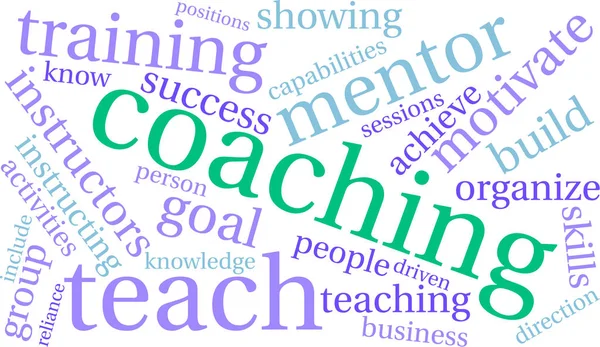 Coaching word cloud — Stock vektor