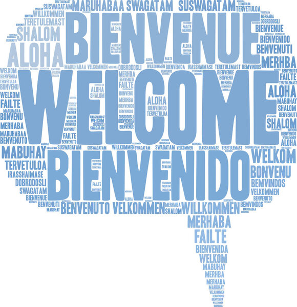 International Welcome Word Cloud