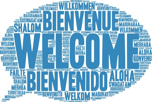 International Welcome Word Cloud