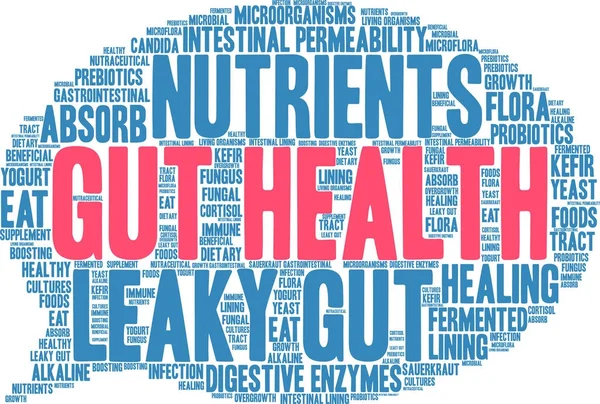 Santé intestinale Mot nuage — Image vectorielle