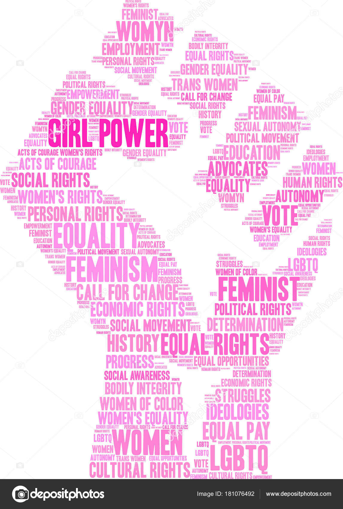 Girl Power Word Cloud — Stock Vector © arloo #181076492