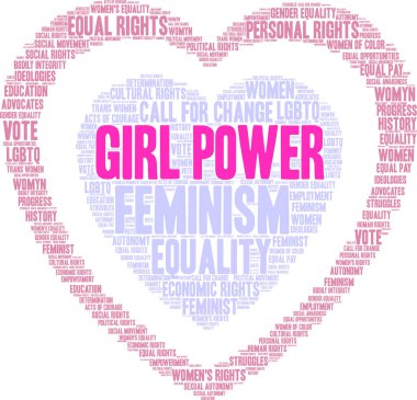 Kız güç kelime bulutu