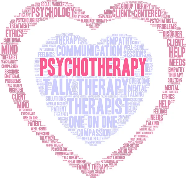 Psychotherapy Word Cloud — Stock Vector