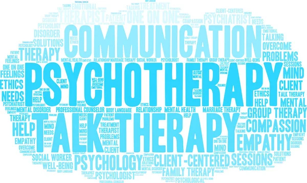 Psychotherapy Word Cloud — Stock Vector