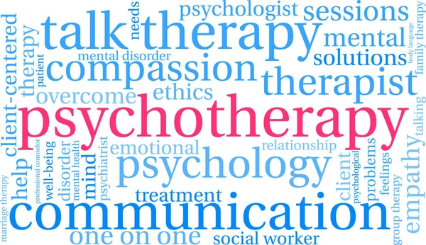 Psychotherapy Word Cloud — Stock Vector
