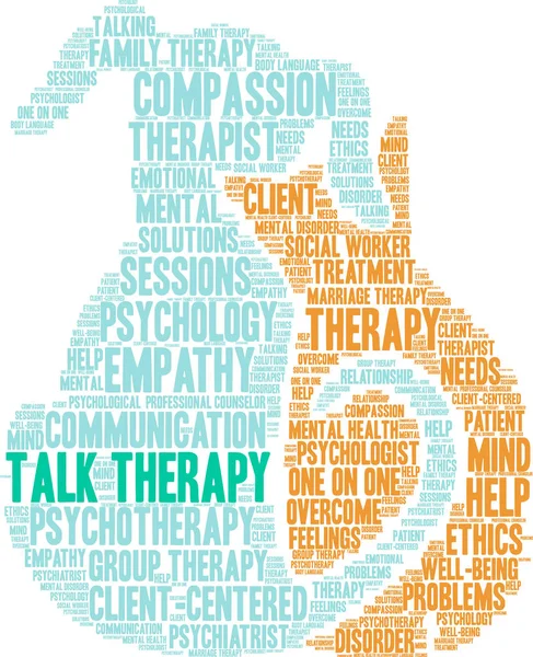 Talk Therapy Nube de palabras — Archivo Imágenes Vectoriales