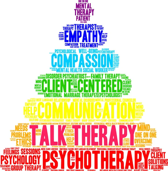 Talk Therapy Nube de palabras — Archivo Imágenes Vectoriales