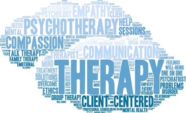 Therapy Word Cloud — Stock Vector