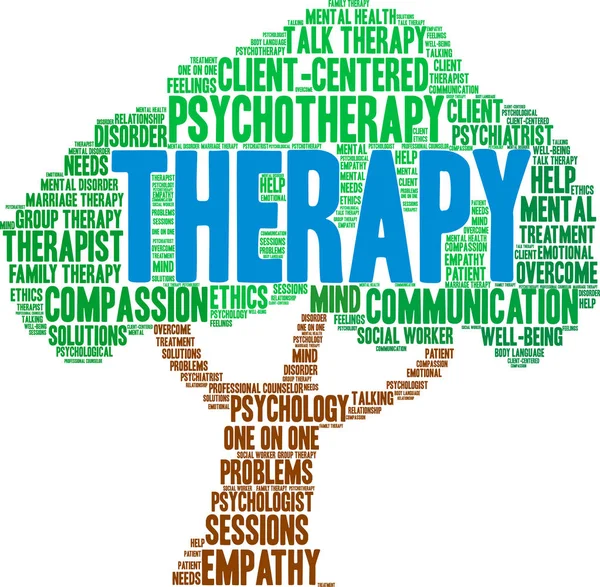 Therapy Word Cloud — Stock Vector