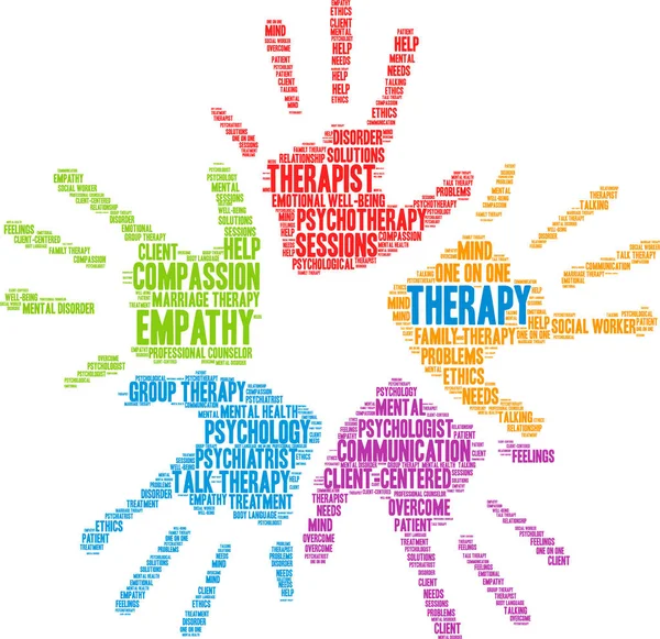 Therapy Word Cloud — Stock Vector