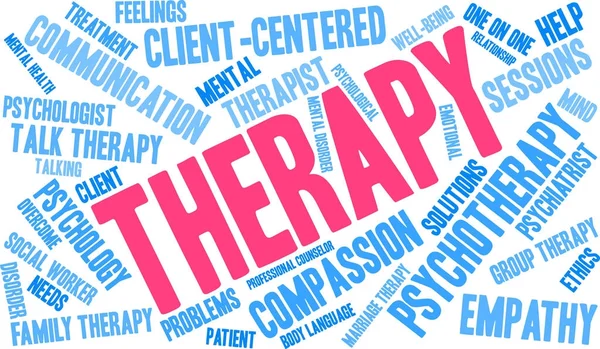 Therapy Word Cloud — Stock Vector