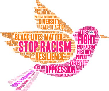 Irkçılık Word Cloud durdurmak