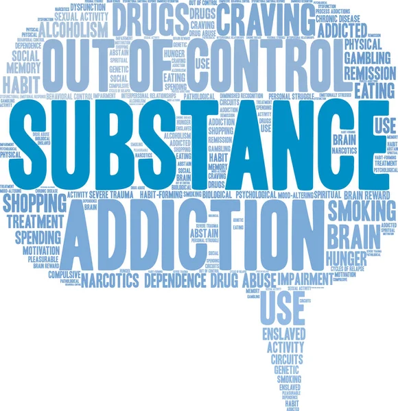 Nuage de substance Word — Image vectorielle
