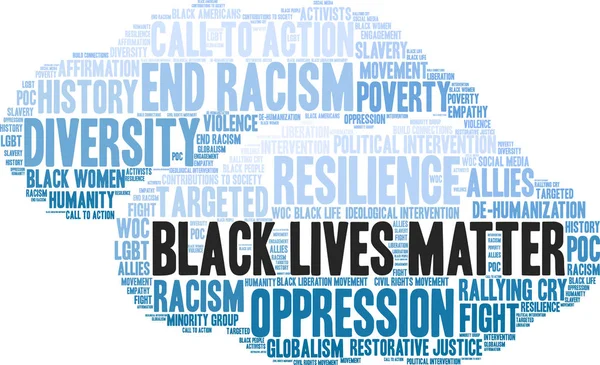 Black Lives Matter Word Cloud — Stock Vector