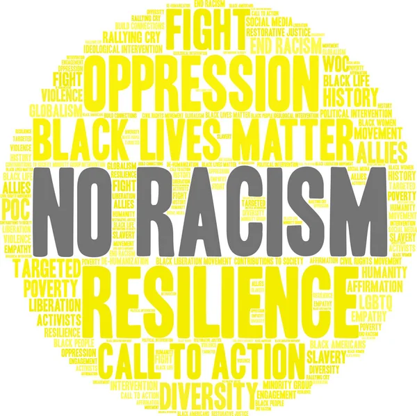 Nuage de mots sans racisme — Image vectorielle