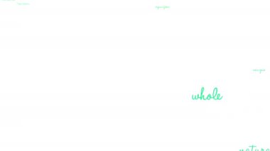 Beyaz arka planda organik kelime bulutu.