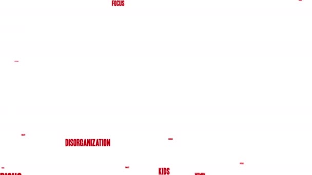 TDAH Nuage de mot de cerveau sur un fond blanc .