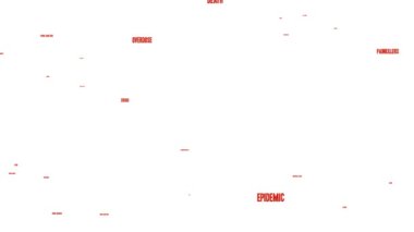 Opioidler kelime bulut beyaz bir arka plan üzerinde.