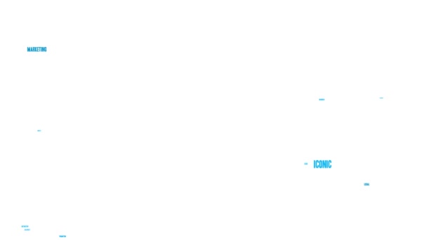 Облако Фирменных Слов Белом Фоне — стоковое видео