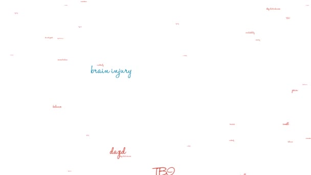 Brain Injury word cloud on a white background. — Stock Footage Brain Injury Word Cloud White Background Royalty Free Stock Video