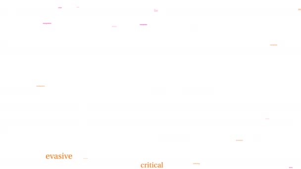 白い背景に感情的なキャロウエイ単語の雲 — ストック動画