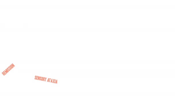 Nuage Mot Sclérose Plaques Sur Fond Blanc — Video