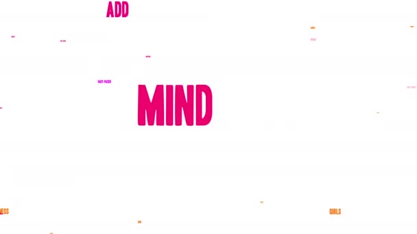 Mind Adhd Word Cloud White Background — Stock Video