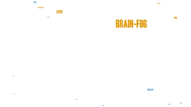 Nuage Mots Inflammation Sur Fond Blanc — Video