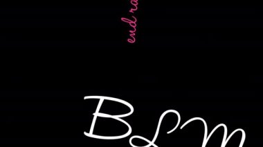 Blm Black Lives Matter siyah bir arka plan üzerinde kelime bulut.