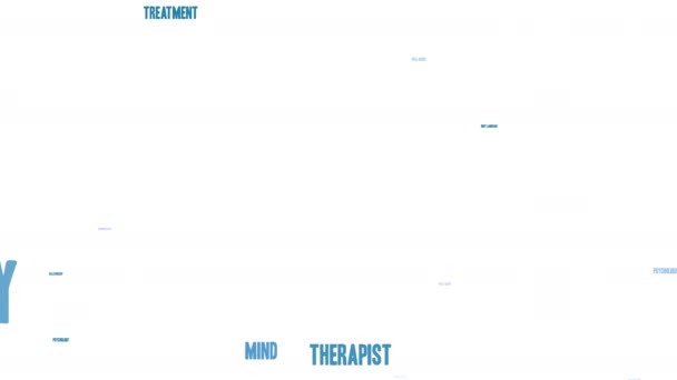 Talk Therapy Animated Word Cloud White Background — Stock Video