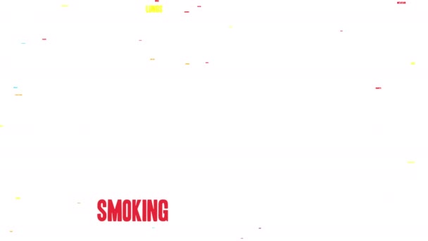 Cigarette Animated Word Cloud White Background — Stock Video