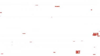 Zihinsel Sis beyaz arkaplandaki kelime bulutu canlandırması.