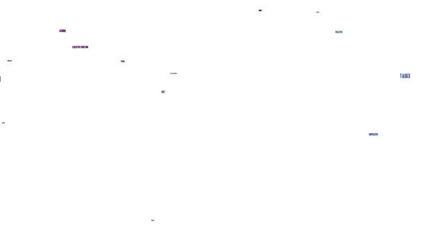 白色背景下具有攻击性的Adhd动画文字云 — 图库视频影像