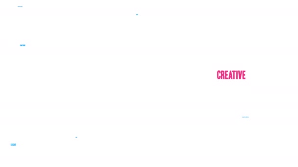 白色背景下富有创意的Adhd动画文字云 — 图库视频影像