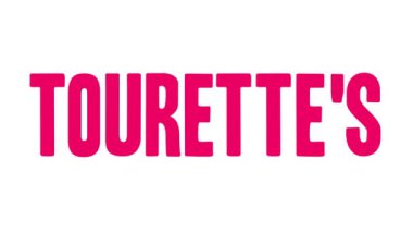 Tourette 'in beyaz arka planda canlandırılmış kelime bulutu.