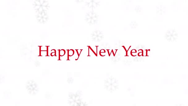 Happy New Year Animated Word Cloud White Background — Stock Video