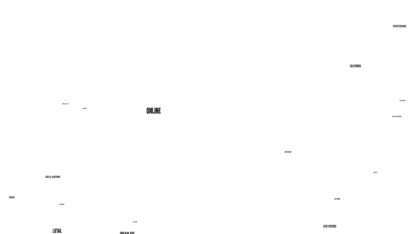 白い背景にオープンマインドZ世代のアニメーションワードクラウド — ストック動画