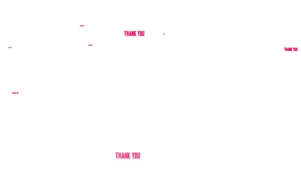 谢谢你在白色背景上的动画云彩 — 图库视频影像