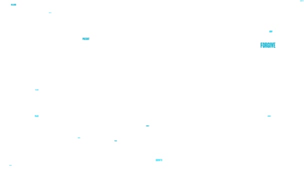 白い背景にマインドフルネスのアニメーションワードクラウド — ストック動画